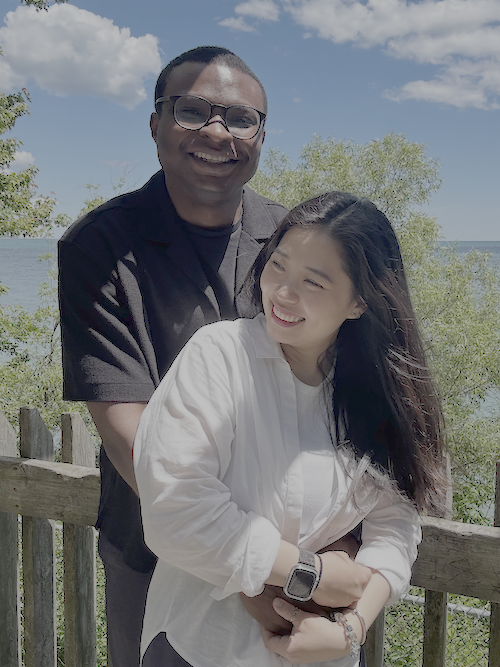 Jessi and Seyi by the lake